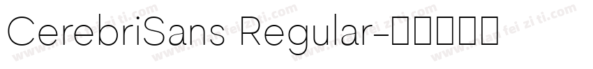 CerebriSans Regular字体转换